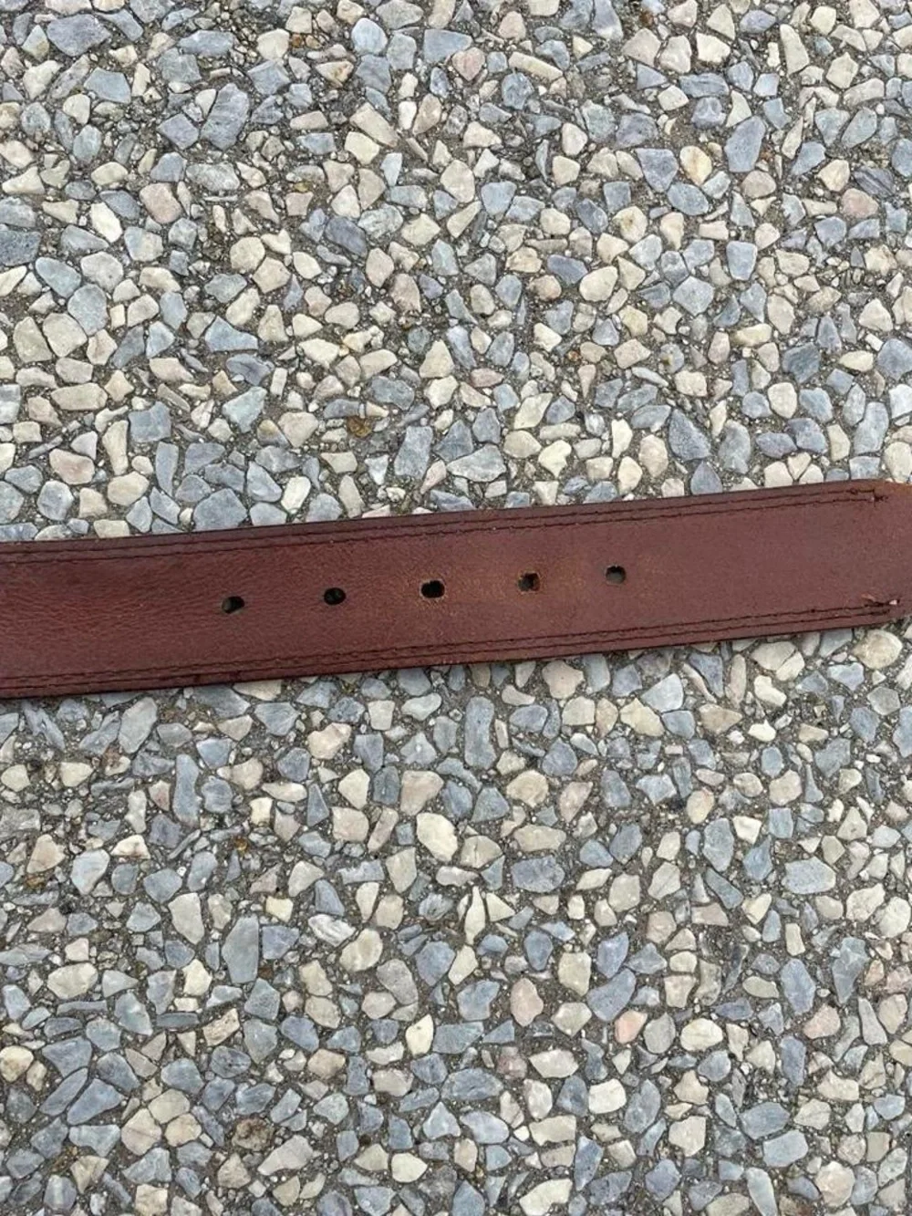Genuine Relic Brand Men's Full Grain Brown Leather Belt with Silver Buckle